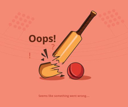Error 404 Page With Broken Bat