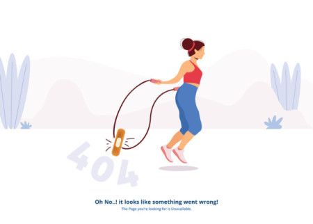 Broken skipping rope on error 404 page layout