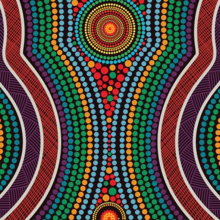 Dot design background in the aboriginal style