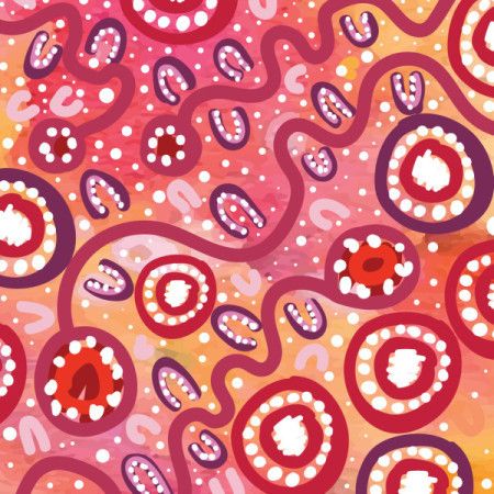 A vector artwork decorated with aboriginal design