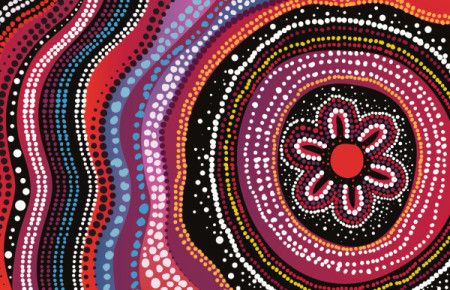 Vector dot art inspired by Aboriginal traditions