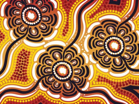 Aboriginal culture's dot art expressed in a vector painting