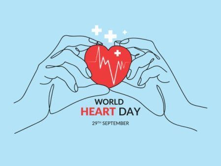 World Heart Day's banner with an illustration