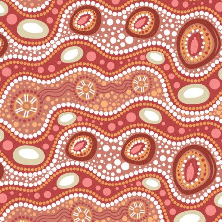 Aboriginal style dot design on a vector background