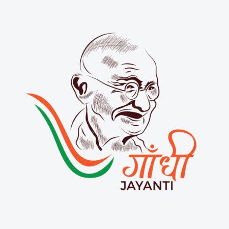 Happy Gandhi Jayanti with a vector art illustration