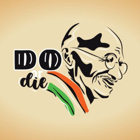 An illustration of Gandhi Jayanti with a message from Gandhi