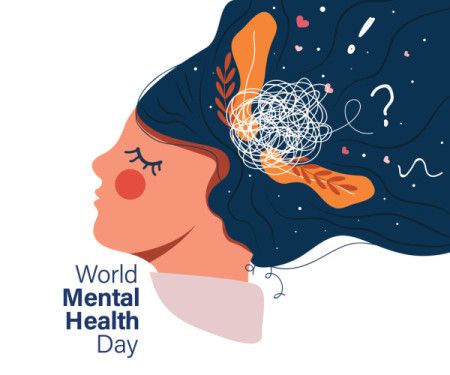 An illustration that depicts the concept of women mental health