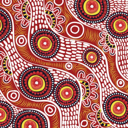 A background in vector format with Aboriginal-inspired dots