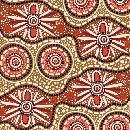 A vector background with dot art from Aboriginal culture