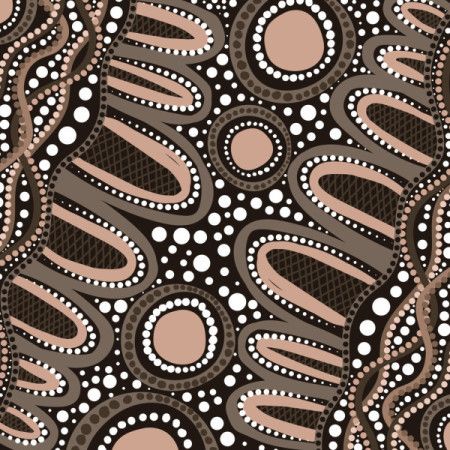 A vector painting that features dots from Aboriginal art