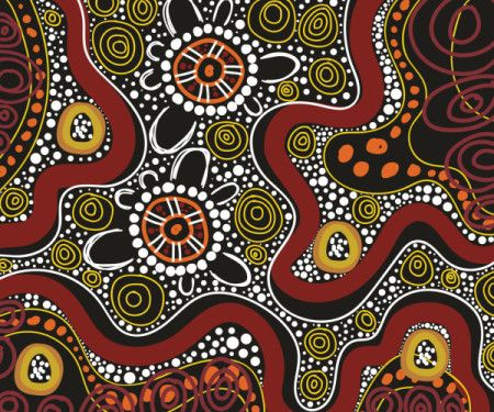 Illustration based on aboriginal style of artwork