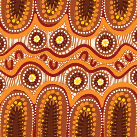 Vector Aboriginal Dot Artwork Illustration