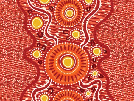 Aboriginal art style vector background
