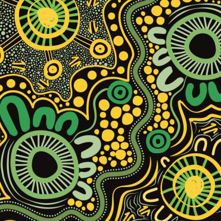 A vector background with artistic aboriginal design