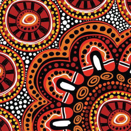 Aboriginal culture's dot art illustration