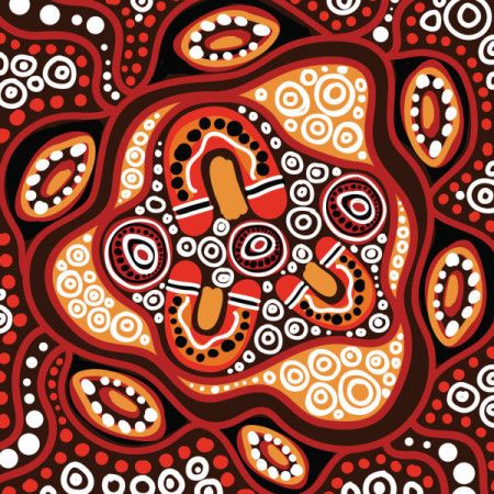 Aboriginal-style artwork illustration