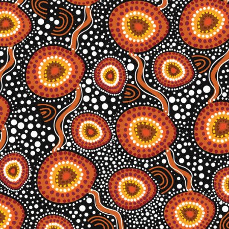 Illustration of aboriginal dot art background