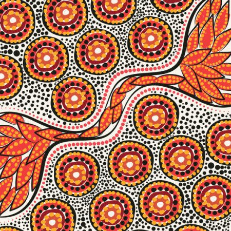 Vector dot art illustration for background in aboriginal style