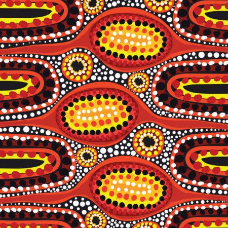 Aboriginal-inspired vector dot art for background