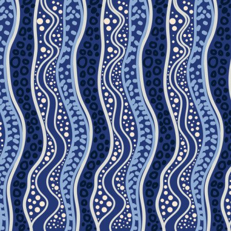 Blue aboriginal design pattern background illustration