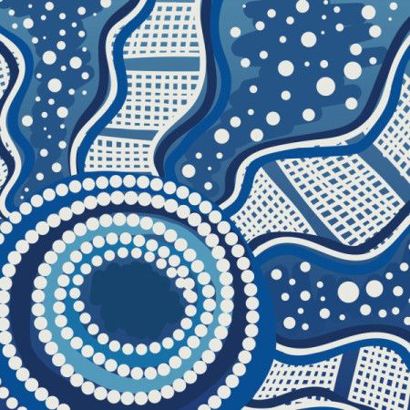 Vector dot art in aboriginal style for background design
