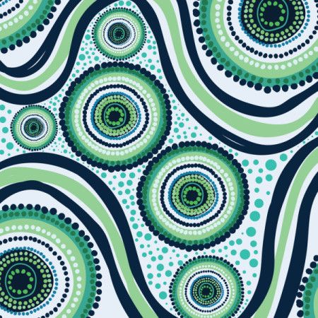 Background illustration with vector dot art in aboriginal style