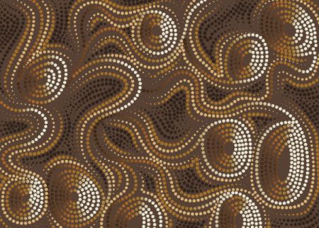 Abstract gradient dotted lines background inspired by aboriginal art