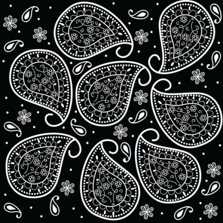 Paisley bandana pattern illustration