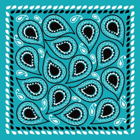 Bandana kerchief square pattern design