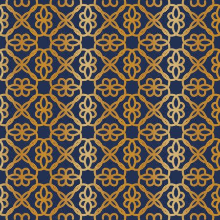Golden Arabic Gradient Pattern Background