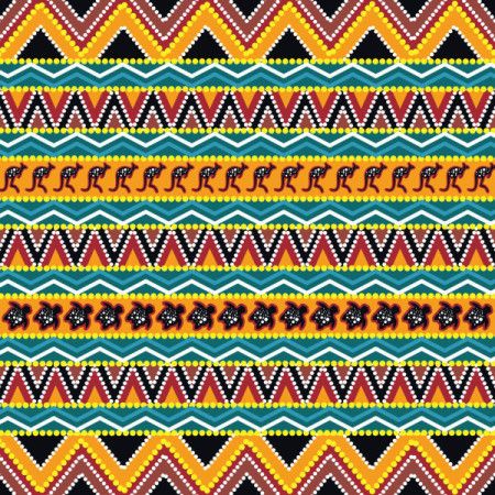 Colorful indigenous design background illustration