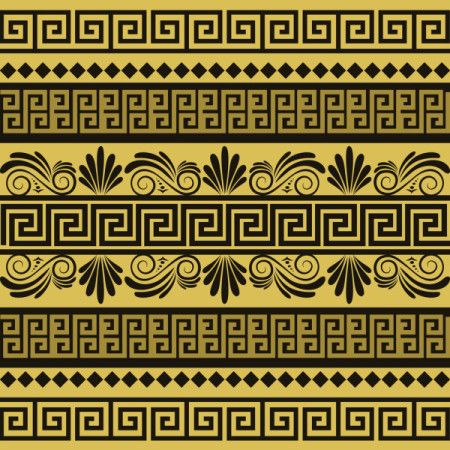 Greek key seamless pattern design illustration