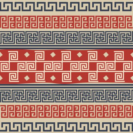 Greek key border design vector illustration