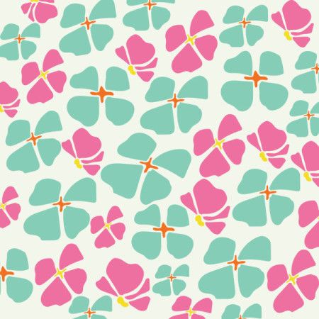 Floral Groovy Pattern Vector Background