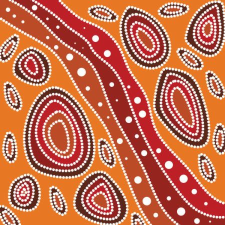 Aboriginal artwork background design illustration