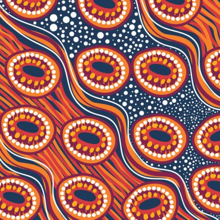 Background illustration with Aboriginal design