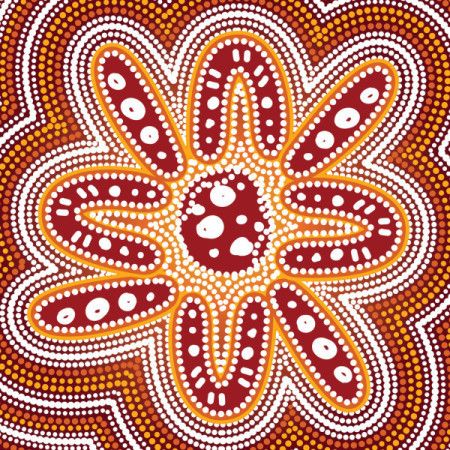 A splendid illustration of art with aboriginal-inspired dots