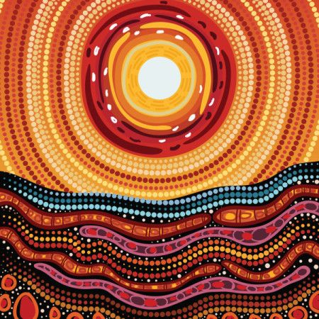 Aboriginal-inspired dot art as a splendid illustration of art