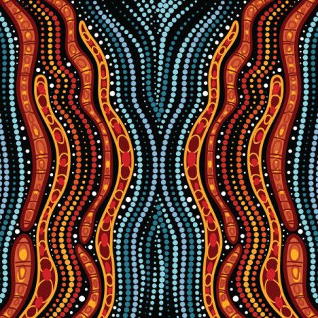 A stunning illustration of art with aboriginal dot patterns