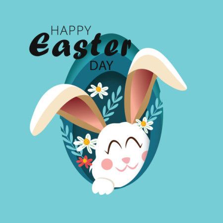 Delightful Easter Bunny and Egg Illustration for a Joyous Holiday