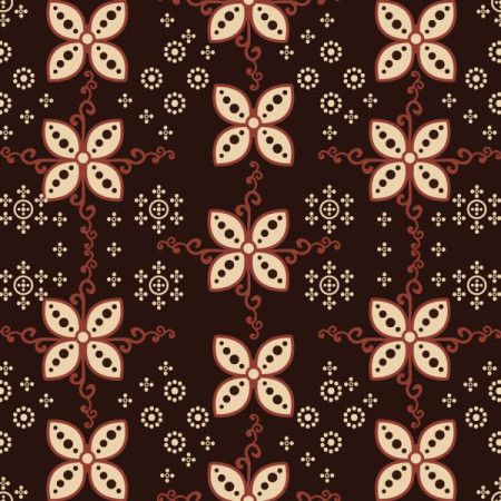 Batik Floral Pattern Vector Design