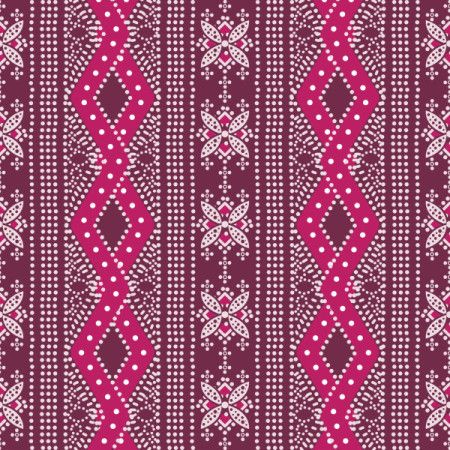 Vector seamless batik style pattern background