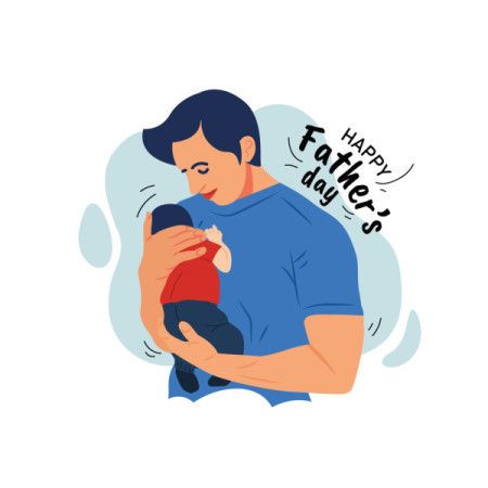 Father and child love graphic for father's day