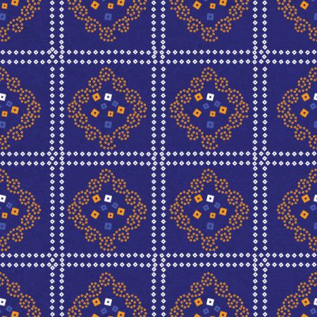 Blue Seamless Bandhani Pattern Background