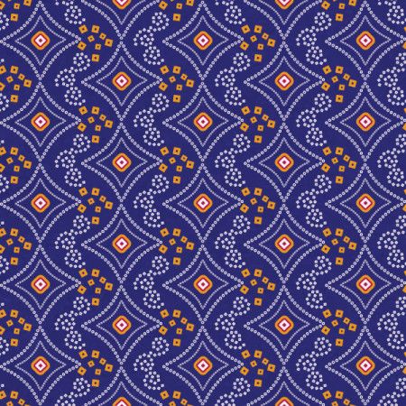Seamless Blue Bandhani Pattern illustration