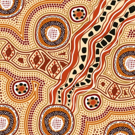 Background featuring Aboriginal dot design