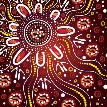 A digital painting using Aboriginal dot art in vector format.