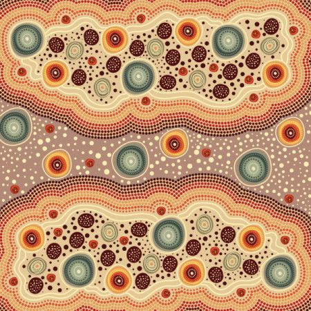 A digital representation of Aboriginal dot art rendered in vector format