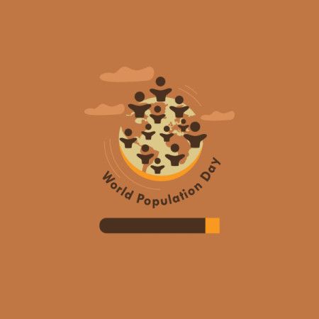 Earth's Population Celebrated in World Population Day Graphic