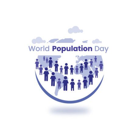 World Population Day, Illustrating the Global Crowd on Earth